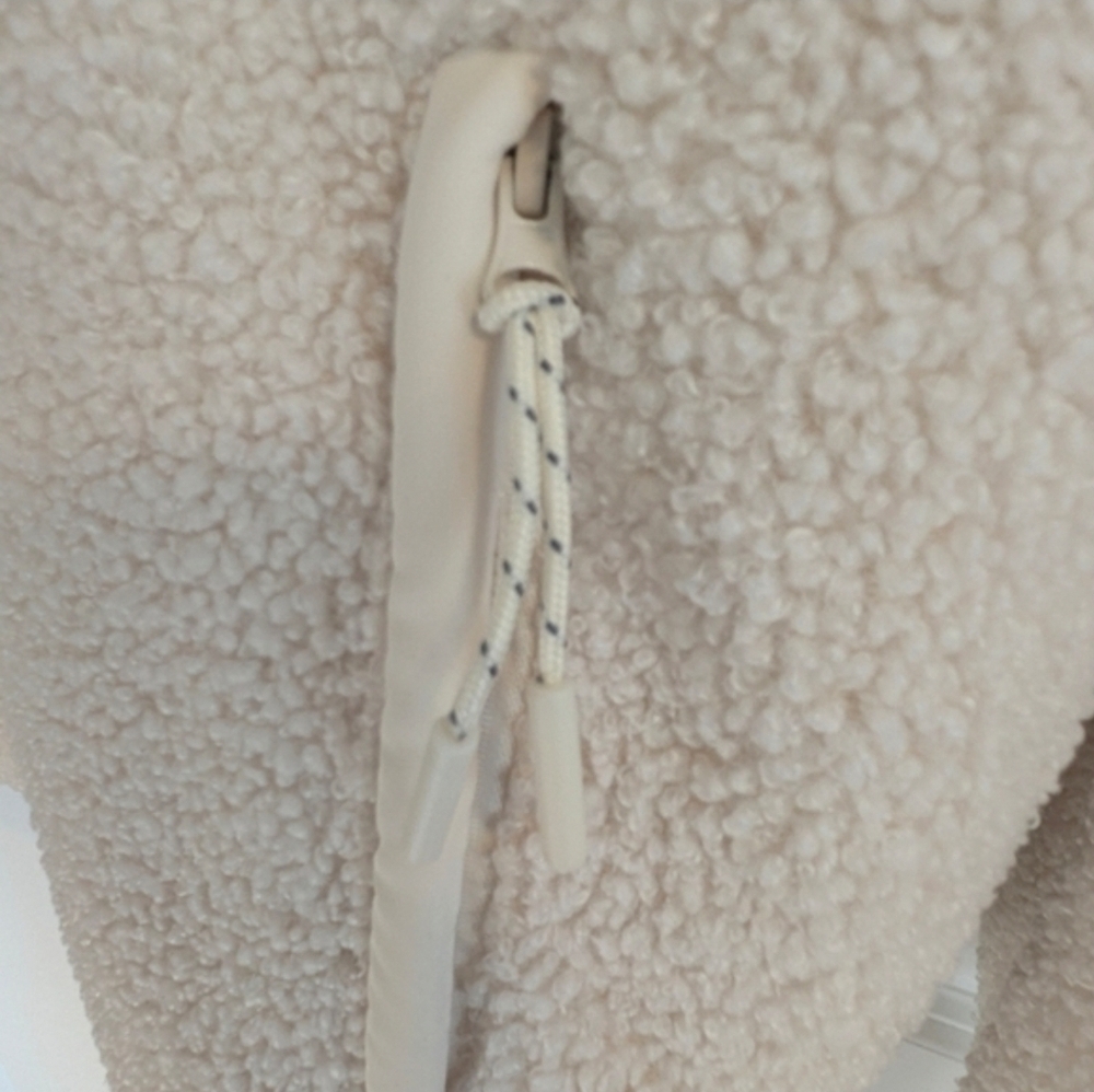 Bailey 44 Cream Sherpa Henley Pullover XL Snap Neck Cozy Fleece NWOT - Picture 7 of 7